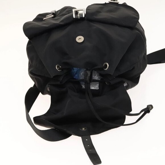 PRADA Backpack Nylon Black Silver Auth main image 11